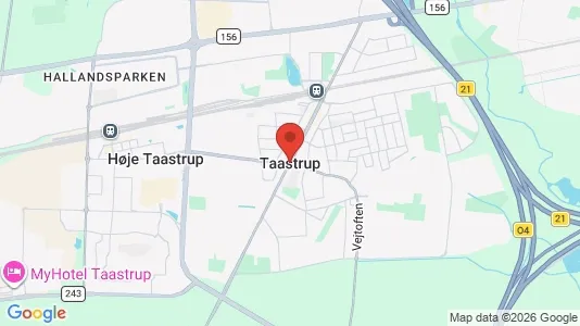 Hoteller til salg i Taastrup - kort over placeringen