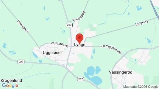 Hoteller til salg i Lynge - kort over placeringen