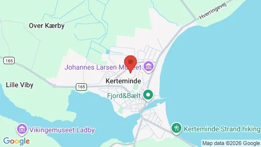 Hoteller til salg i Kerteminde - kort over placeringen